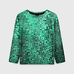 Лонгслив детский Бирюзовый аквамарин абстрактная текстура, цвет: 3D-принт