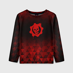 Детский лонгслив Gears of War red poly