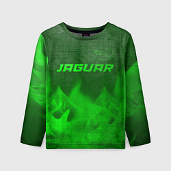 Детский лонгслив Jaguar - green gradient посередине