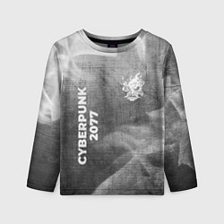 Детский лонгслив Cyberpunk 2077 - grey gradient вертикально