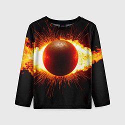 Лонгслив детский Ядро для талкания в огне, цвет: 3D-принт
