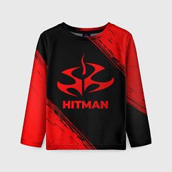 Лонгслив детский Hitman - red gradient, цвет: 3D-принт