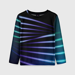 Детский лонгслив Color black blue