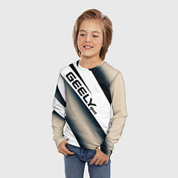 Лонгслив детский Geely sport полосы, цвет: 3D-принт — фото 2