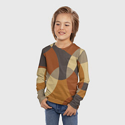 Лонгслив детский Графические цветные текстуры и паттерны, цвет: 3D-принт — фото 2
