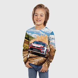Лонгслив детский Ралли автомобиль, цвет: 3D-принт — фото 2
