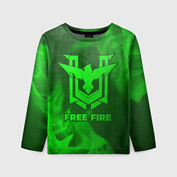 Лонгслив детский Free Fire - green gradient, цвет: 3D-принт