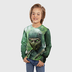 Лонгслив детский Рептилия в классической маске, цвет: 3D-принт — фото 2