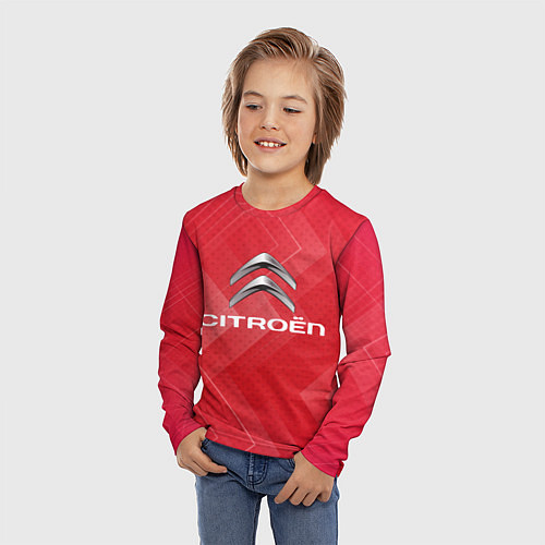 Детский лонгслив Сitroen texture / 3D-принт – фото 3