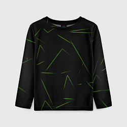 Детский лонгслив Color green line