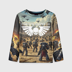 Лонгслив детский Warhammer 40k поле боя, цвет: 3D-принт