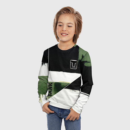 Детский лонгслив Tank логотип машины / 3D-принт – фото 3