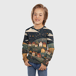 Лонгслив детский Сказочный городок, цвет: 3D-принт — фото 2