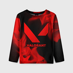 Детский лонгслив Valorant - red gradient