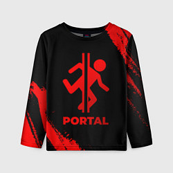 Лонгслив детский Portal - red gradient, цвет: 3D-принт