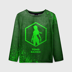 Лонгслив детский Tomb Raider - green gradient, цвет: 3D-принт