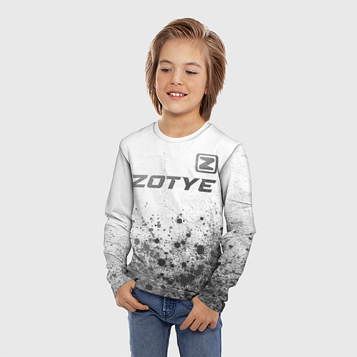 Детский лонгслив Zotye - white gradient посередине / 3D-принт – фото 3
