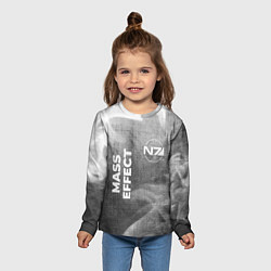 Лонгслив детский Mass Effect - grey gradient вертикально, цвет: 3D-принт — фото 2