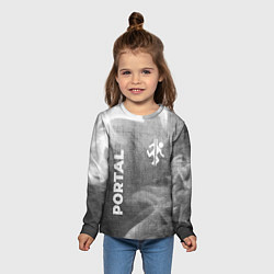 Лонгслив детский Portal - grey gradient вертикально, цвет: 3D-принт — фото 2