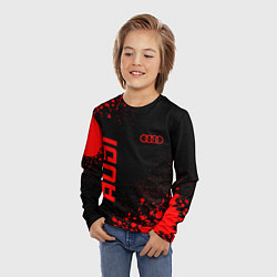 Лонгслив детский Audi - red gradient вертикально, цвет: 3D-принт — фото 2