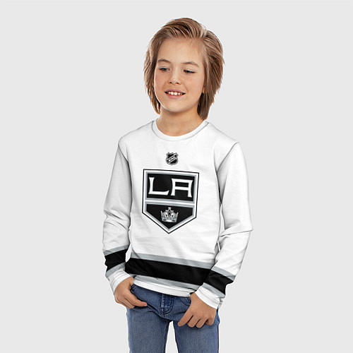 Детский лонгслив Los Angeles Kings - white / 3D-принт – фото 3