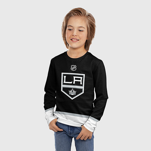 Детский лонгслив Los Angeles Kings - black / 3D-принт – фото 3