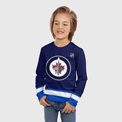 Лонгслив детский Winnipeg Jets - NHL team, цвет: 3D-принт — фото 2