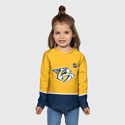 Лонгслив детский Нэшвилл Предаторз хоккей, цвет: 3D-принт — фото 2