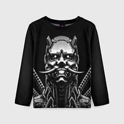 Детский лонгслив Киборг ниндзя в маске демона