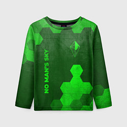 Лонгслив детский No Mans Sky - green gradient вертикально, цвет: 3D-принт