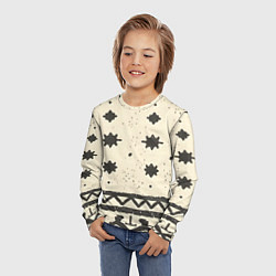 Лонгслив детский Африканские примитивные узоры, цвет: 3D-принт — фото 2