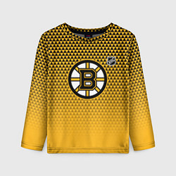 Детский лонгслив Бостон Брюинз - паттерн треугольников