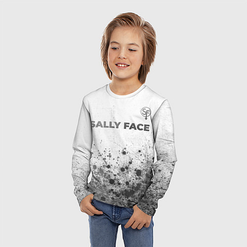 Детский лонгслив Sally Face - white gradient посередине / 3D-принт – фото 3