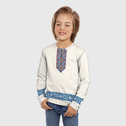 Детский лонгслив Обережник - вышиванка / 3D-принт – фото 3