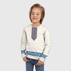 Лонгслив детский Обережник - вышиванка, цвет: 3D-принт — фото 2