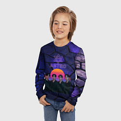 Лонгслив детский Astro retro style, цвет: 3D-принт — фото 2