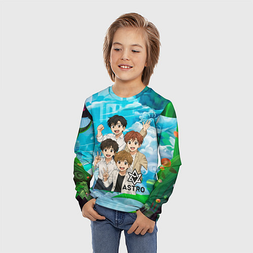 Детский лонгслив Astro в аниме стиле / 3D-принт – фото 3