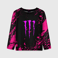 Детский лонгслив Monster energy неоновые краски лого