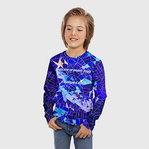 Детский лонгслив Небо-лужа / 3D-принт – фото 3