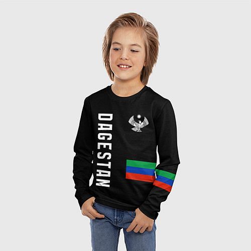 Детский лонгслив Dagestan republic / 3D-принт – фото 3