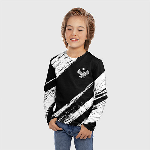 Детский лонгслив Дагестан - брызги / 3D-принт – фото 3