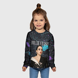 Лонгслив детский Билли Айлиш в деловом костюме, цвет: 3D-принт — фото 2