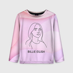 Лонгслив детский Билли Айлиш из линии - минимализм, цвет: 3D-принт