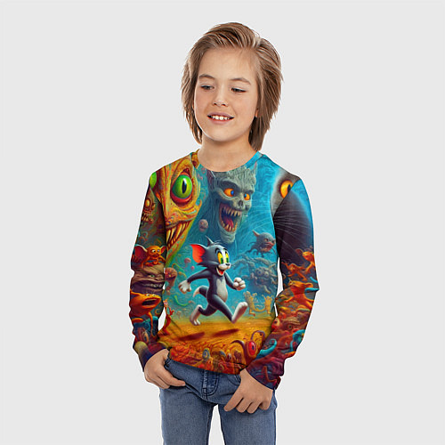 Детский лонгслив Красочный сон Тома за минуту до пробуждения / 3D-принт – фото 3