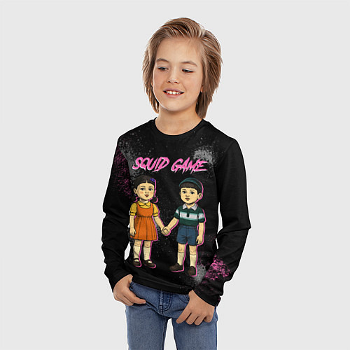 Детский лонгслив Squid game 3 season / 3D-принт – фото 3