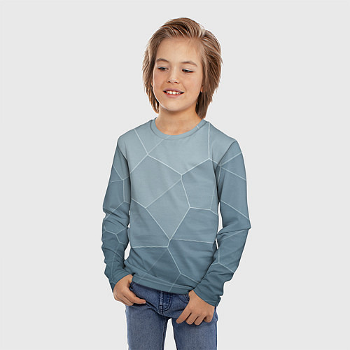 Детский лонгслив Текстура из неровных плит / 3D-принт – фото 3
