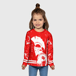 Лонгслив детский Спартак - воин спарты, цвет: 3D-принт — фото 2