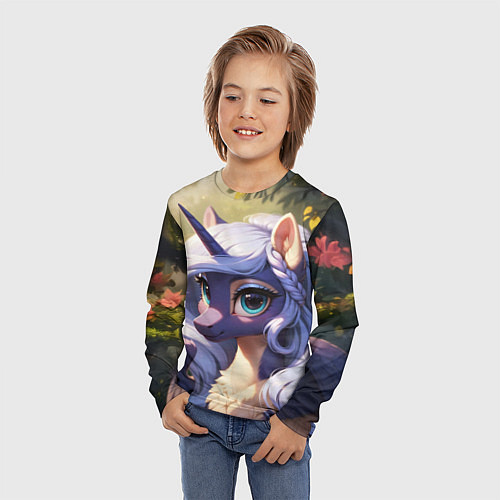 Детский лонгслив Принцесса пони - Мой Маленький Пони / 3D-принт – фото 3