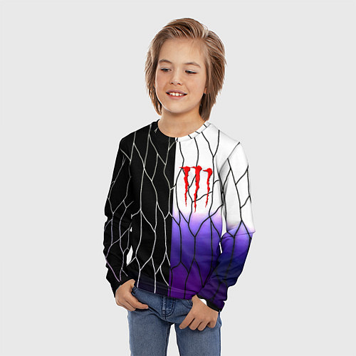 Детский лонгслив Monster energy steel / 3D-принт – фото 3