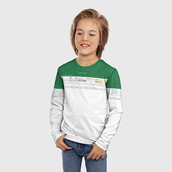 Лонгслив детский Таблица Excel текстура, цвет: 3D-принт — фото 2